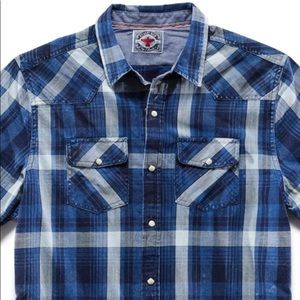 Flag and & Anthem Desert Son Alpine Vintage Wash Blue Short Sleeve Shirt